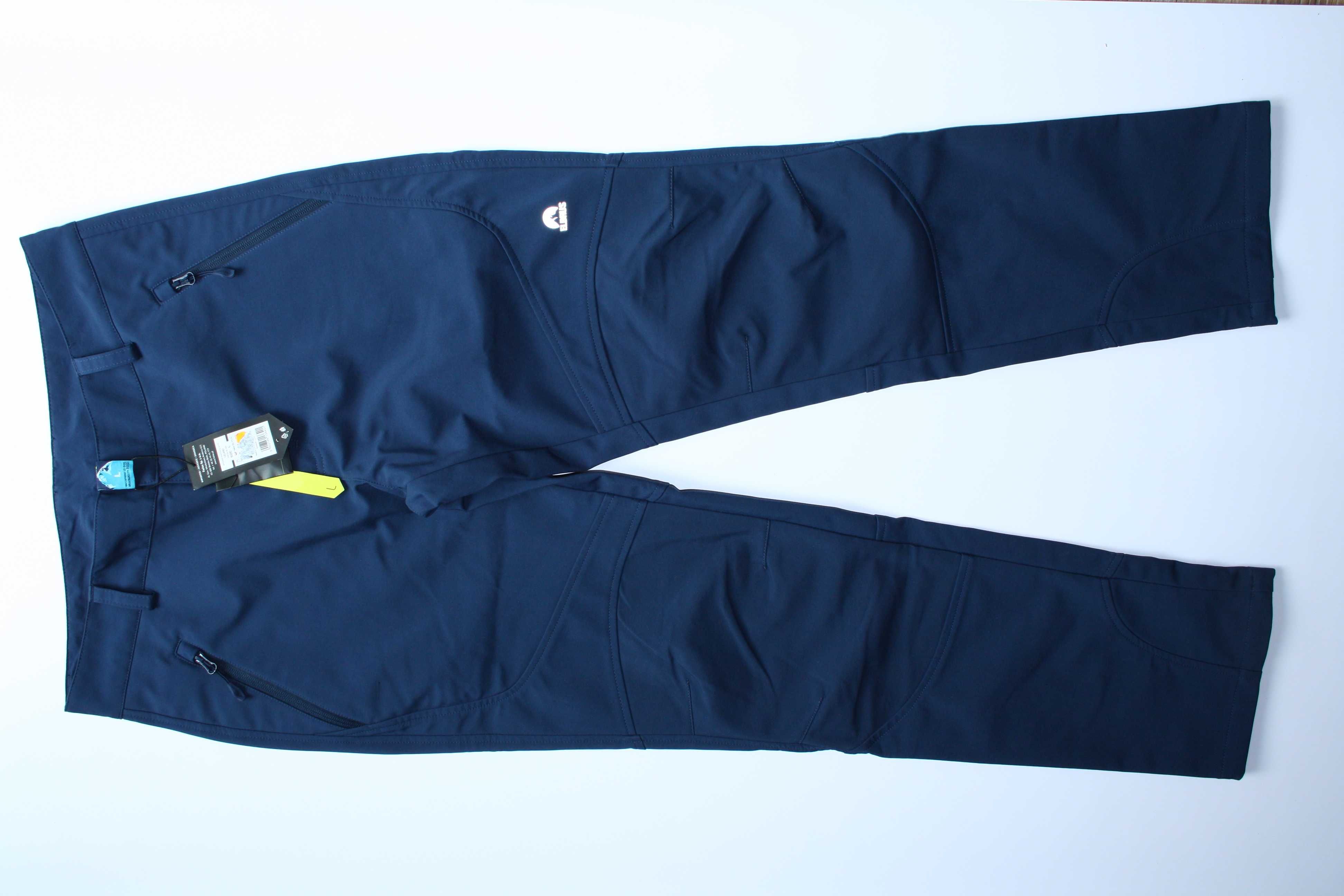 męskie spodnie softshell ELBRUS Leland granat XXL trekking