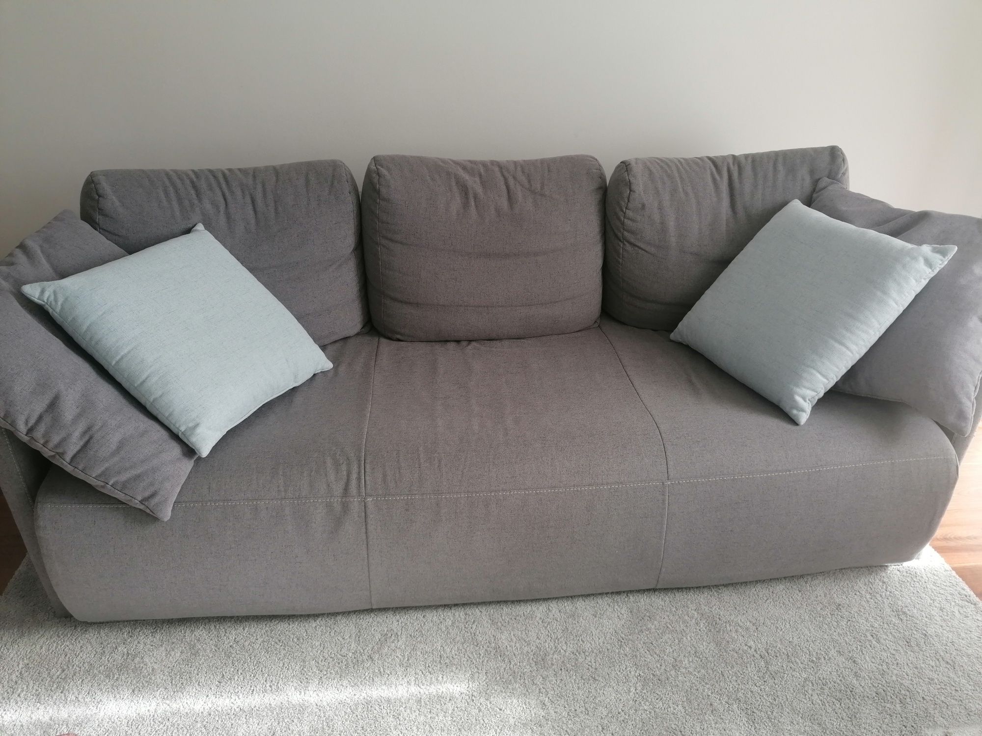 Sofa 3-osobowa z funkcją spania black red white