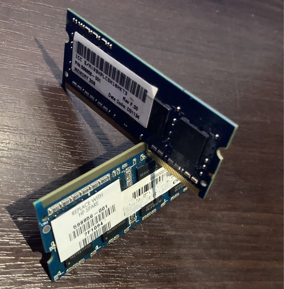 Оперативна пам'ять для ноутбука 2x2gb 1333Mhz (Hp)