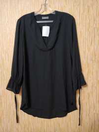 стильная черная блуза кокон с длинным рукавом 3/4, р.48/EUR 40