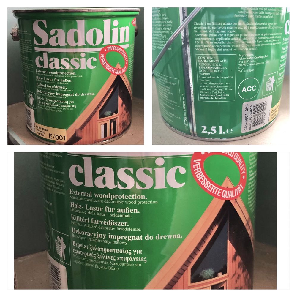 Sadolin Classic, Pinotex, Protec Niemiecka Jakość