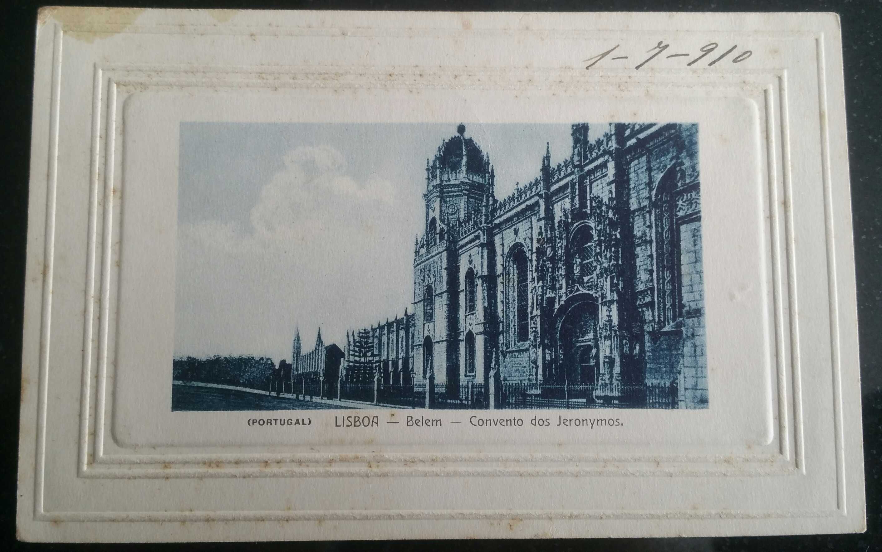 Filatelia selos Portugal Bilhete Postal 1910 Mosteiro dos Jerónimos