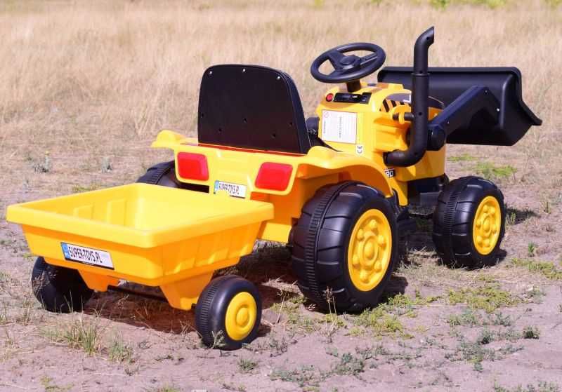 Autko TRAKTOR NA AKUMULATOR Z PRZYCZEPĄ dzieci zabawka jeździk RC