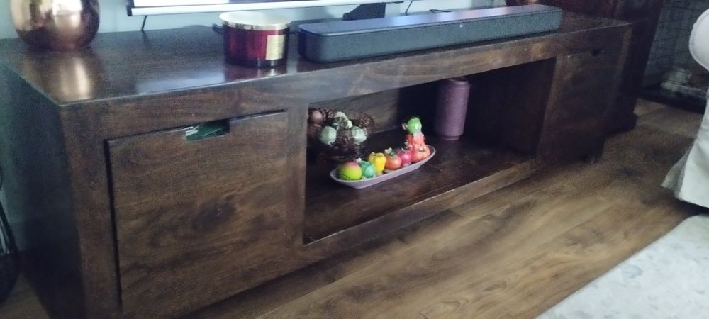 Szafka podłużna pod TV, meble kolonialne, indyjskie