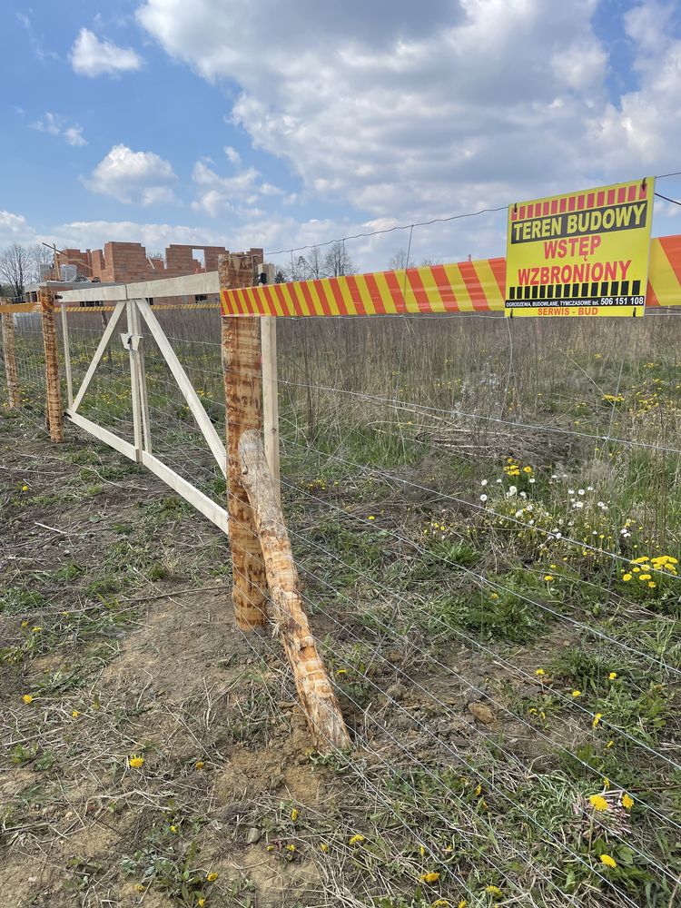 Ogrodzenia budowlane ogrodzenie tymczasowe siatka leśna stemple płot