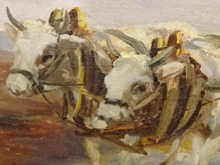 Stary obraz na płótnie sygnowany