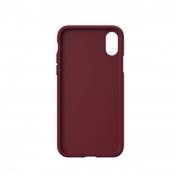 Etui Adidas Or Moulded Pu Suede iPhone X/Xs - Burgundowy