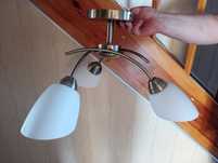 Lampa sufitowa z 3 kloszami