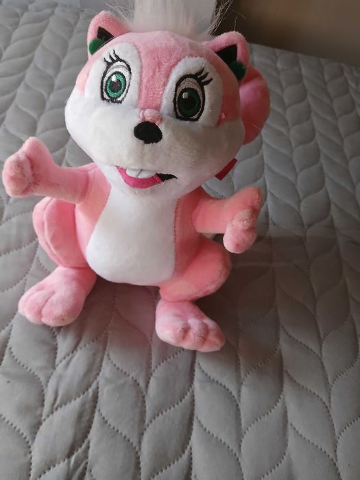 Peluche Zaffari esquilo cor de rosa