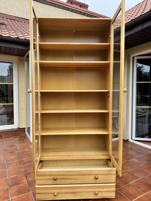 Witryna drewni stylowa półki regał kredens szafka szafa etażerka komod