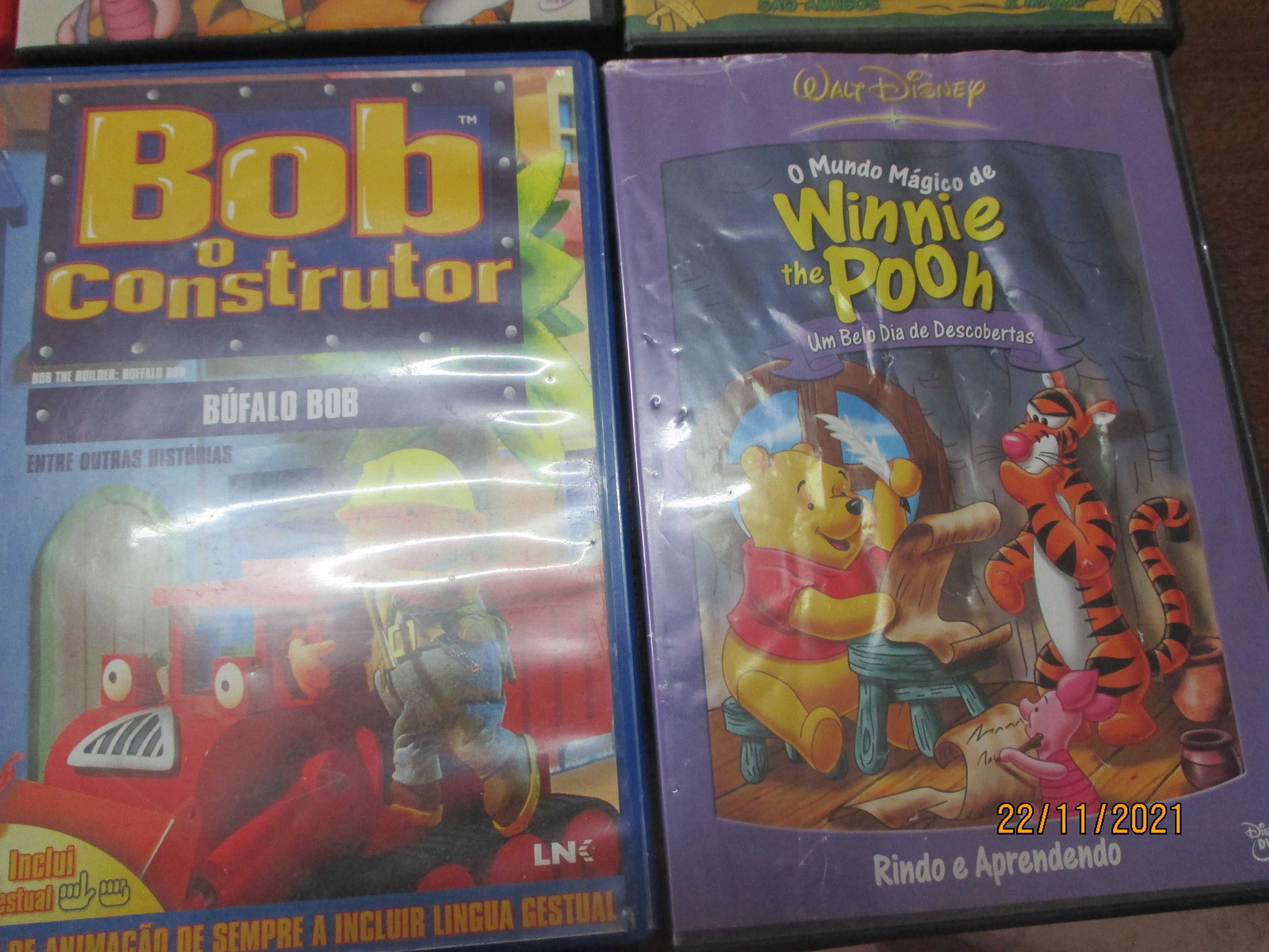 7 dvd's - Leopoldina,Winnie the Pooh, Bob o construtor e mais