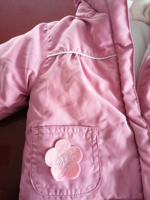 Casaco Menina Impermeável Rosa 6 meses