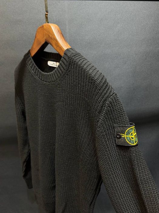 Stone Светр чоловічий брендовий,вʼязаний чорний/оливка S,M,L,XL,2XL 3X