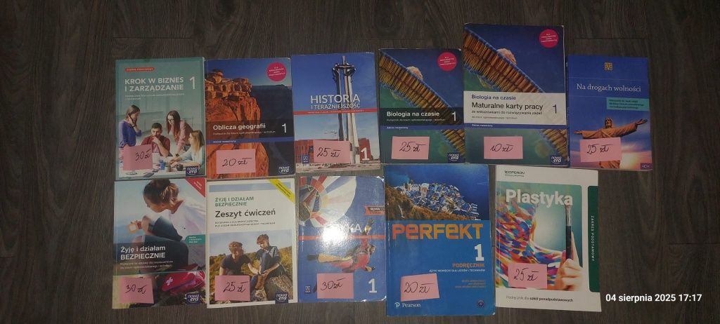 Podręczniki szkolne do liceum i techników klasa 1 i 2