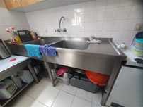 Bancada de Inox industrial com 2 Lavatórios