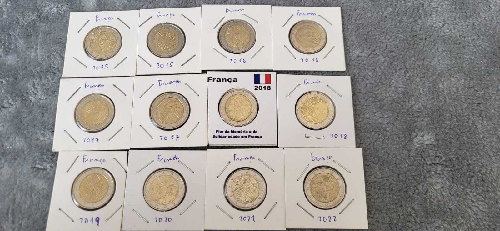 Moedas Comemorativas Euro - Áustria, Bélgica, França, Portugal