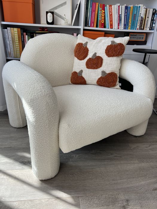 Fotel miś boucle biały homla