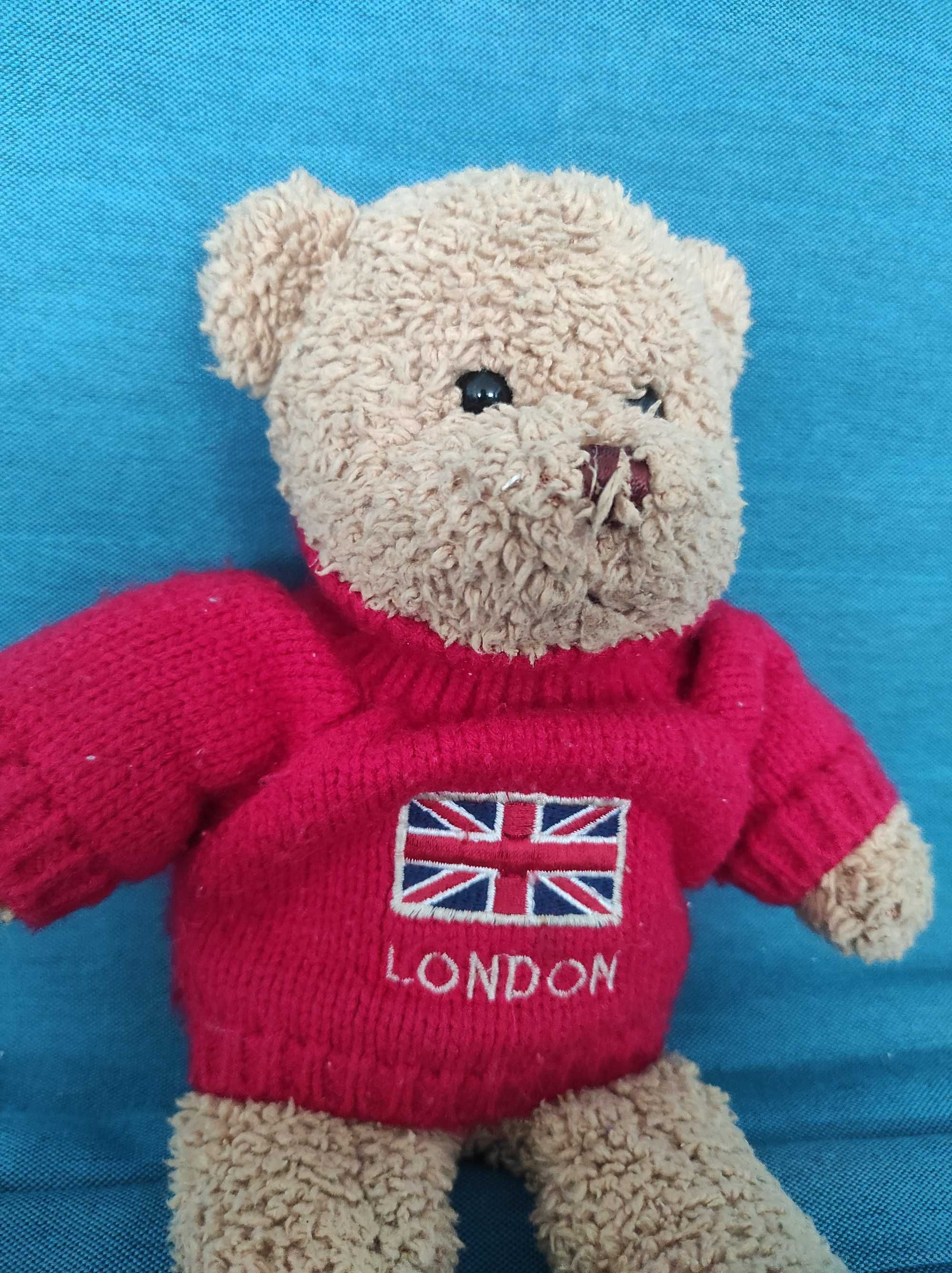 Miś z flagą Wielkiej Brytanii London, Londyn, przytulanka, mastkotka