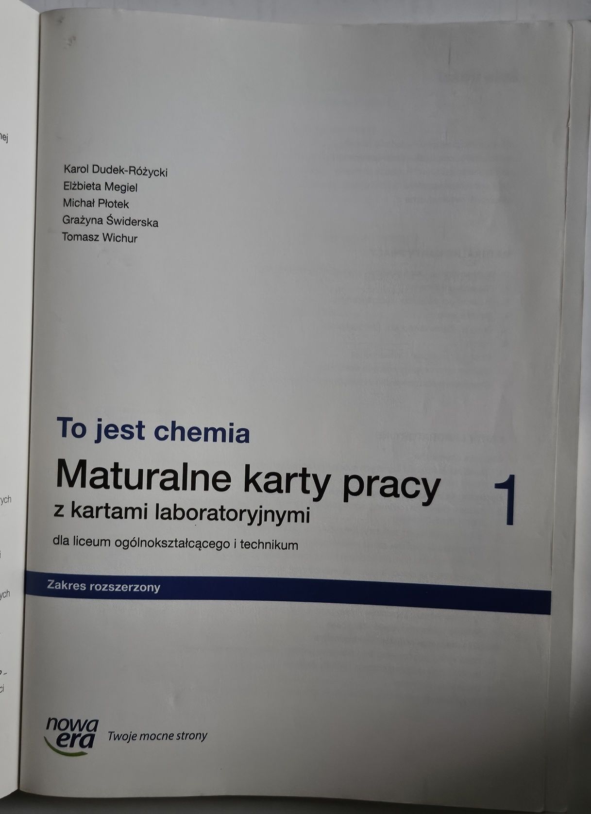 To jest chemia 1. Maturalne karty pracy z kartami laboratoryjnymi Prac