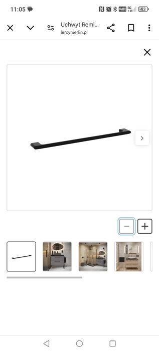 Remix sensea uchwyt meblowy czarny 3 szt rozstaw 320 mm, 1 szt 192mm