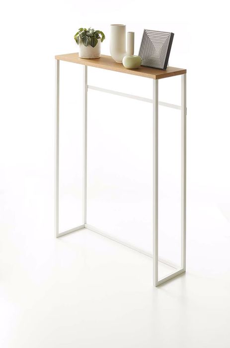 Konsola stolik z metalu Tower 60x81x19 cm biała WESTW!NG