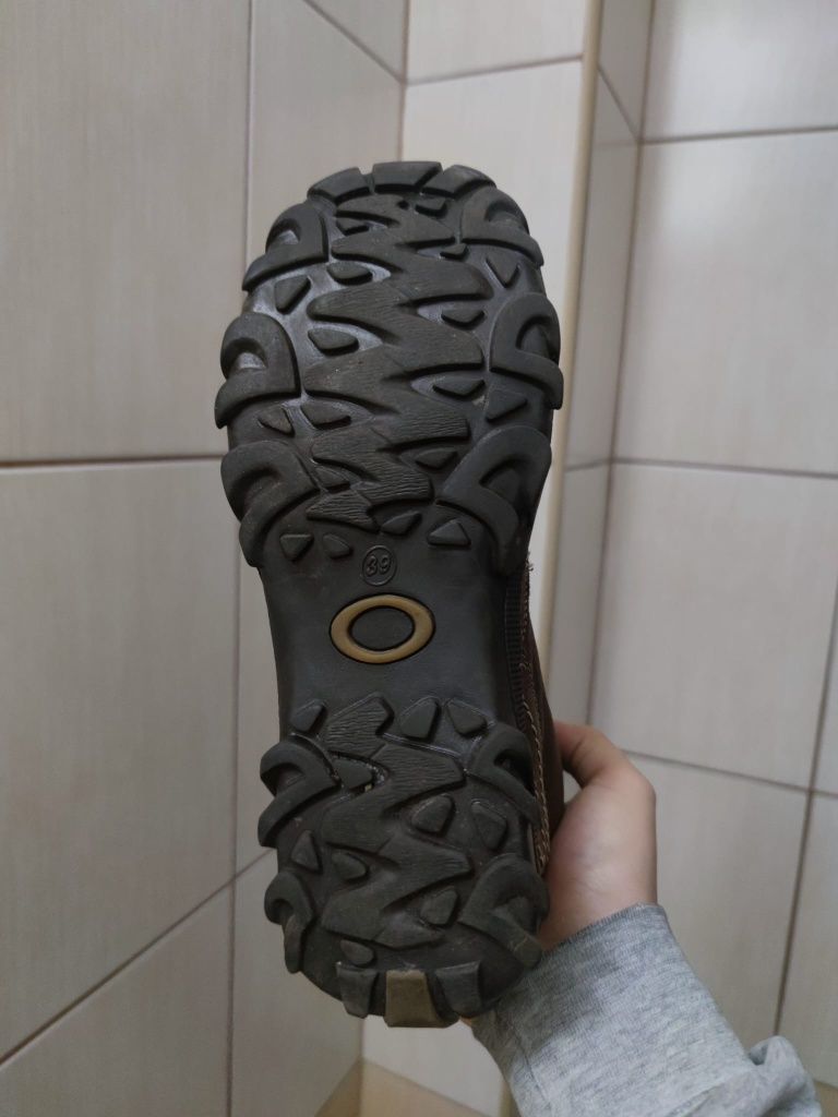 Buty trzewiki 39 męskie skórzane skóra ze skóry sznurowane wysokie na