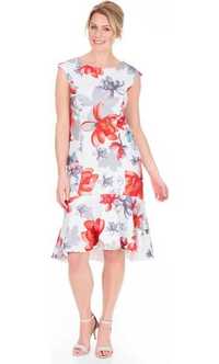 OBNIŻKA! Klass_Frill Hem Printed Scuba Dress   40/42