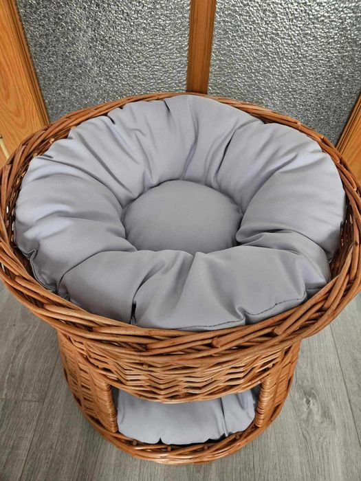 Wiklinowa budka dla kota domek psa legowisko 52 cm x 37 cm