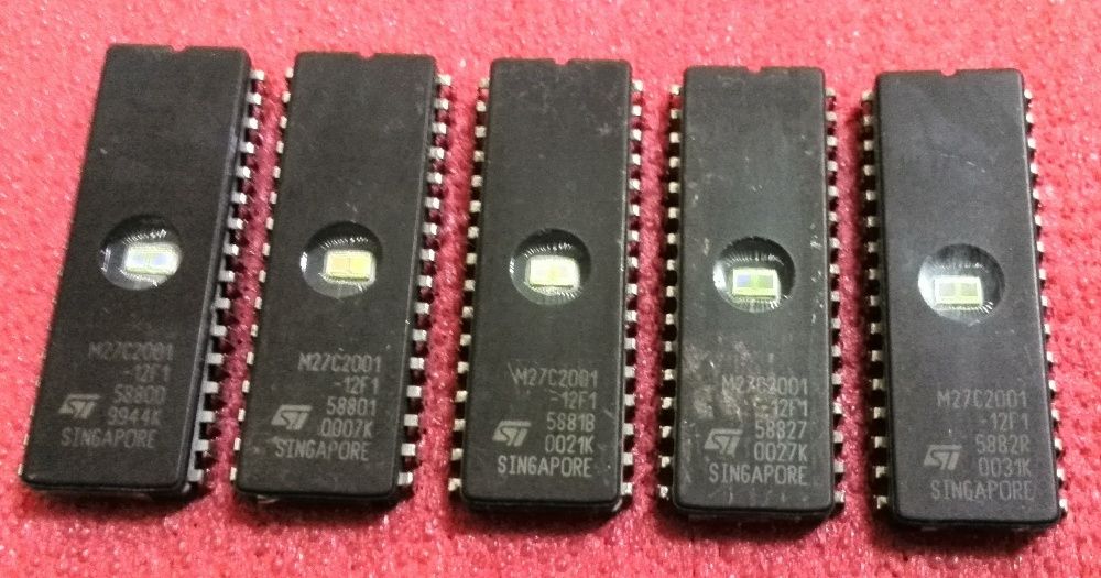 Lote de 5 Eprom M27C2001 chips novos centralina ECU