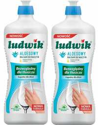 2 Płyn do mycia naczyń Ludwik900ml 0,9l balsam aloes