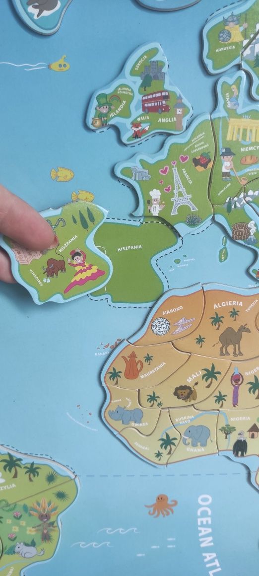 Magnetyczna mapa świata, obraz