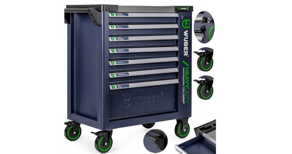 Szafka warsztatowa na kółkach Wuber Wózek narzędziowy do garażu NOWA