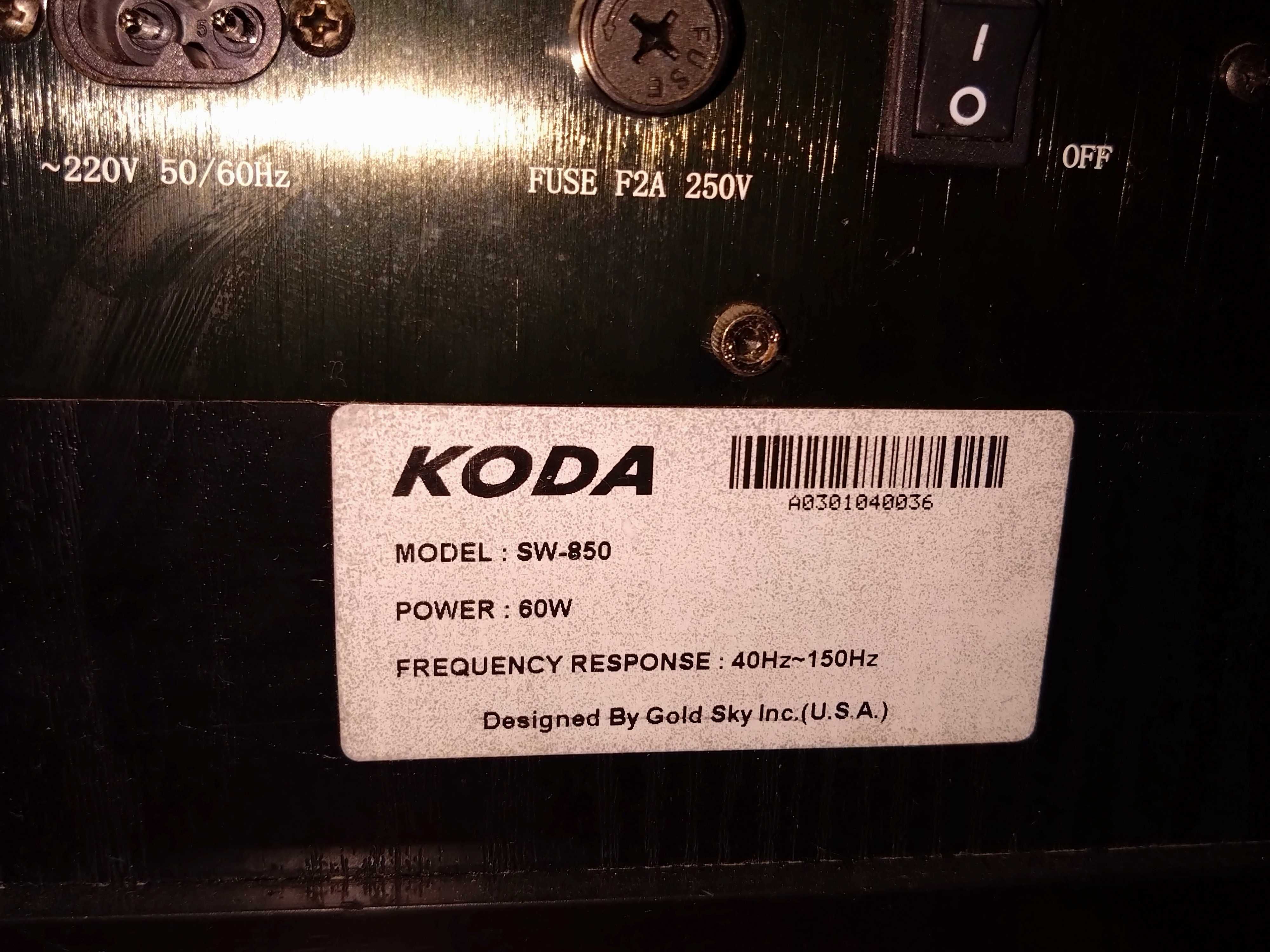 Głośniki KODA SW-850