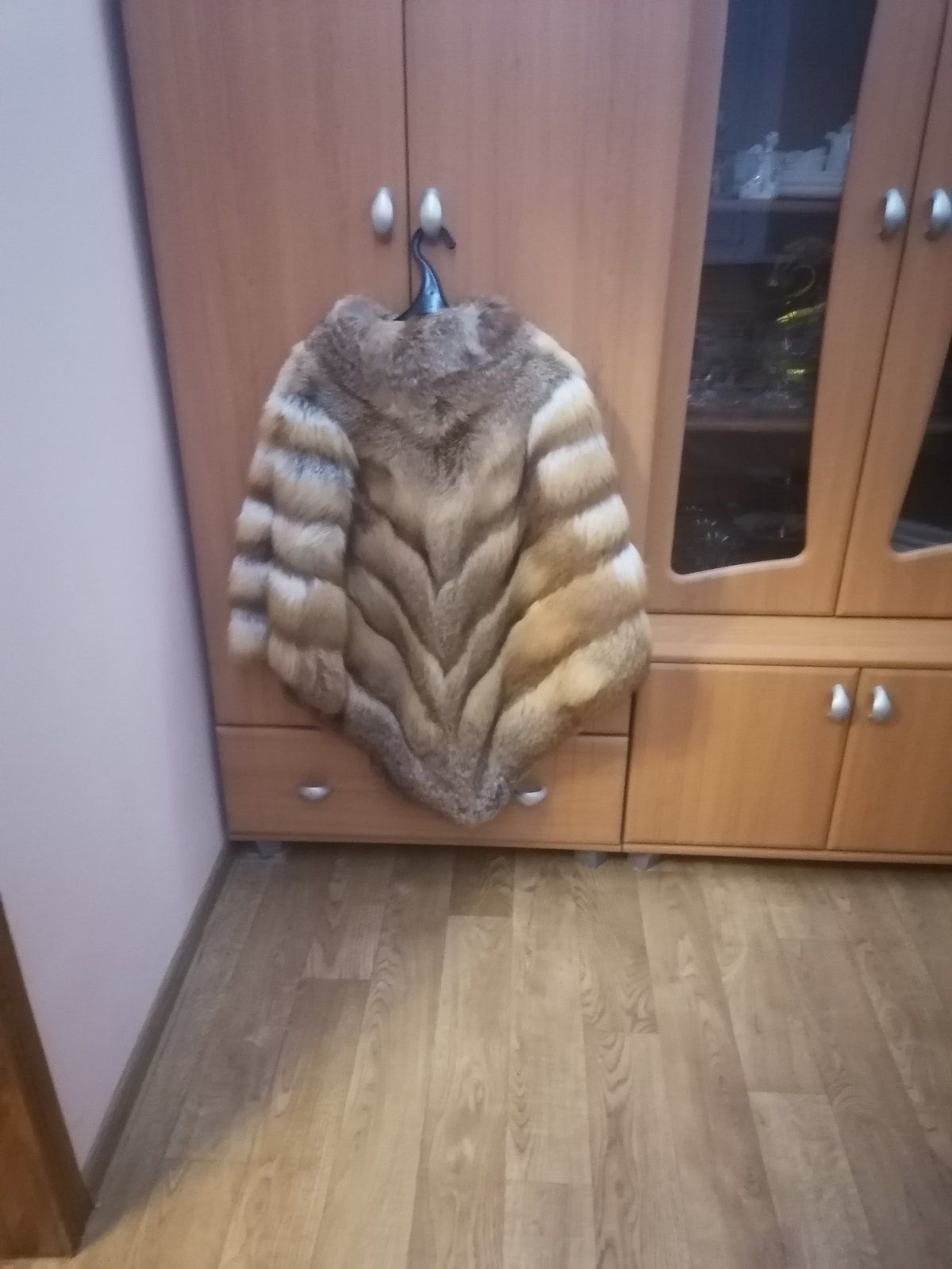 Пончо из лисы, новое!
