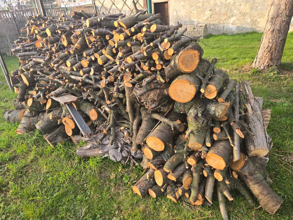 drewno opałowe 6,5 m3 głównie orzech, czereśnia, odbiór własny 750 zł