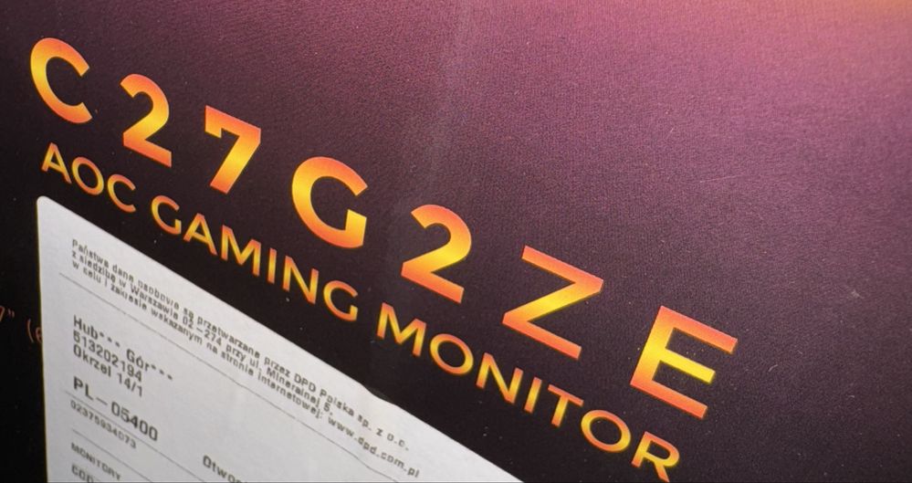Uszkodzony monitor aoc