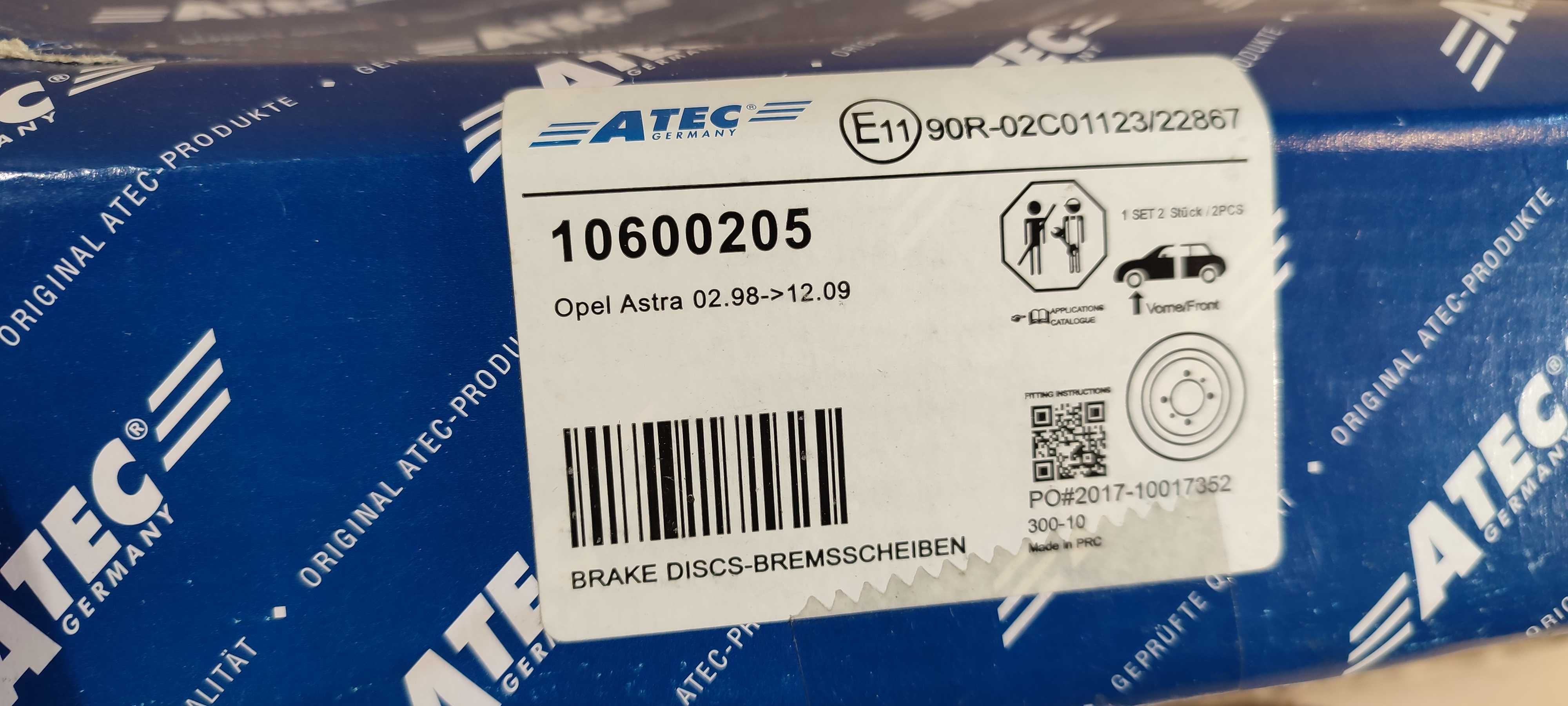 Opel astra F G H tarcze hamulcowe klocki przód przednie nowe ATE ORYG