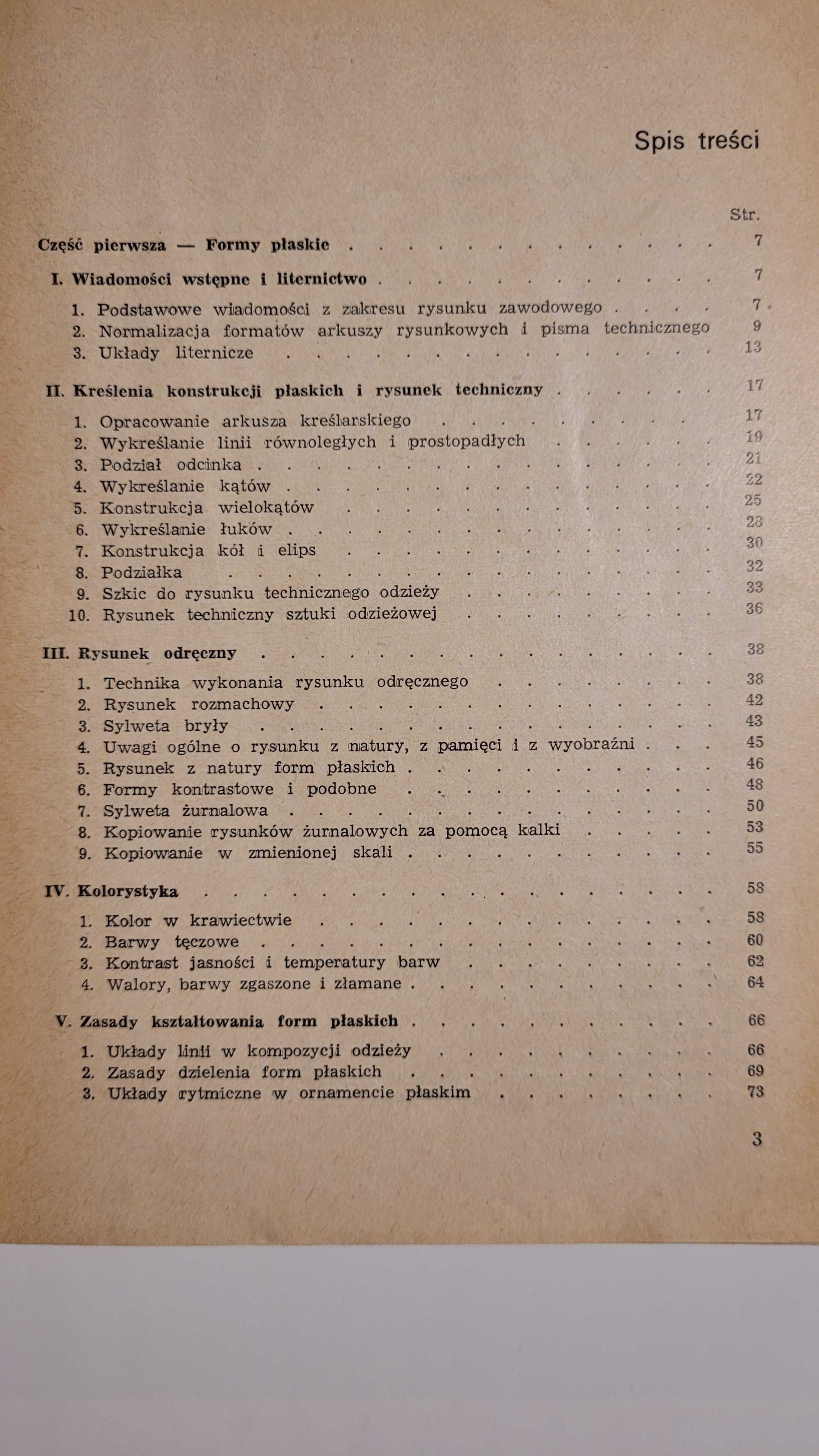 Rysunek zawodowy dla szkół odzieżowych, Czurkowa, Ulawska-Bryszewska