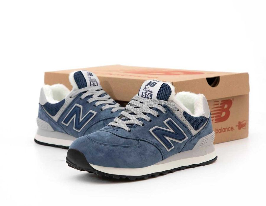 Зимові Чоловічі Кросівки New Balance 574 Хутро 40-45 (Без Предоплати)