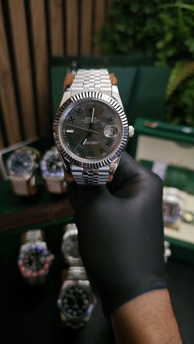 Rolex Datejust, mostrador Ardósia e nomeração Romana