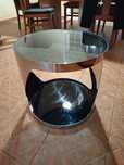 Mesa de centro em inox e vidro