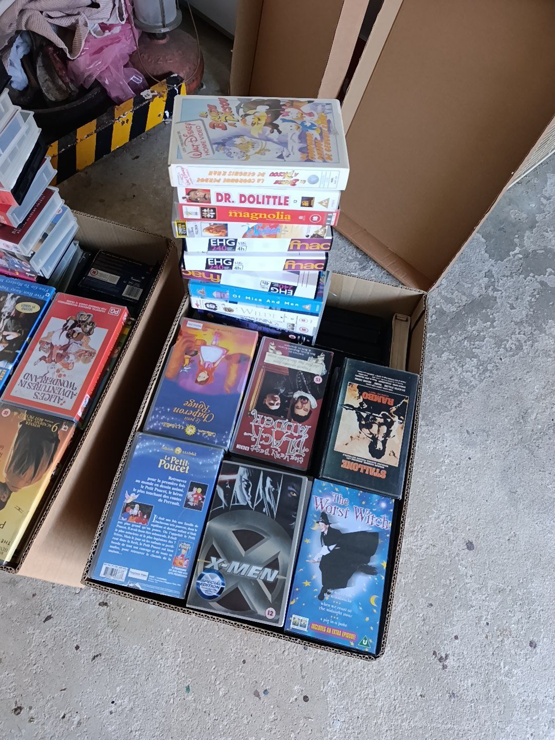 Lote +170 vhs cassetes