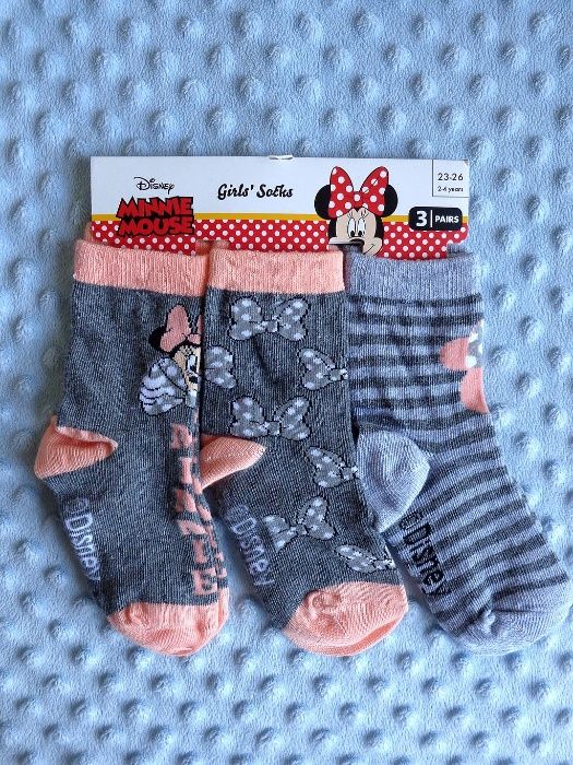 NOWE skarpetki lupilu lidl myszka minnie mini disney 23 26 metka