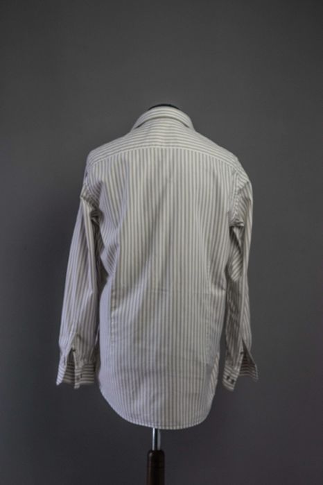 Koszula w beżowe pasy Dressmann, rozmiar 42/43 XL, Bawełna / Cotton