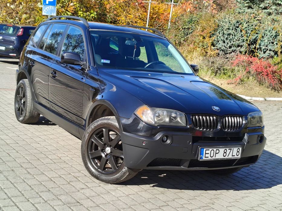 BMW X3 4x4 * 2.0d 150KM * Sprawna KLIMA * SUV * Czarny * Panorama * Aluski *