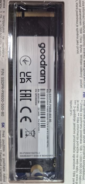 Накопитель SSD 500GB Goodram PX600 M.2 2280