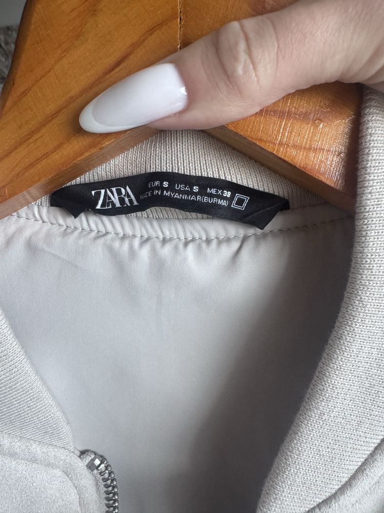 Замшевий бомбер куртка зара zara чоловічий S