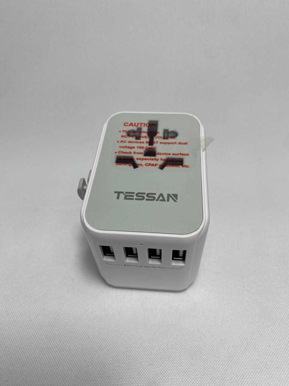 Универсальный переходник адаптер питания розетка TESSAN 4 USB