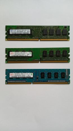 Б/у Оперативка для компьютера Hynix DDR3 2Gb,DDR2 1Gb,Samsung DDR2 1Gb