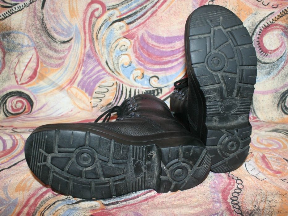 Берцы мужские из кожи,стелька 24.5 см